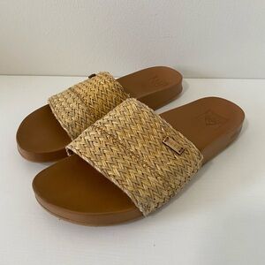 REEF slip on braided cushion sandals weave texture comfortable beach
